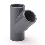 Aquarium Metric PVC-U 45 DegreeTee Section